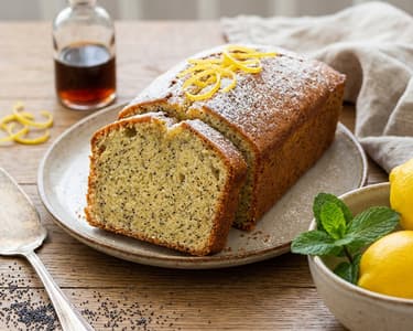 Zitronen-Mohn-Kuchen mit Buttermilch
