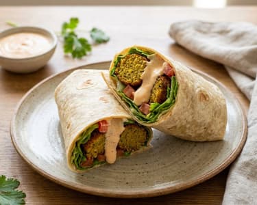 Falafel Tortilla with Chili-Lime Mayonnaise