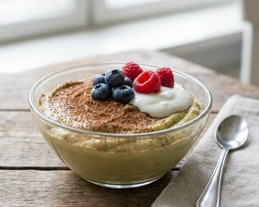 Cremige Avocado-Bananen-Mousse mit Karob