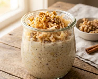 Apfel-Walnuss-Overnight-Oats | Gesundes Frühstück