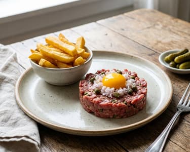 Belgian Beef Tartare with Homemade French Fries