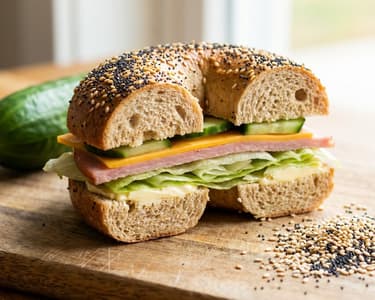 Hausgemachte Vollkorn-Bagels