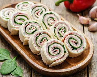 Filled Ham Rolls with Cream Cheese