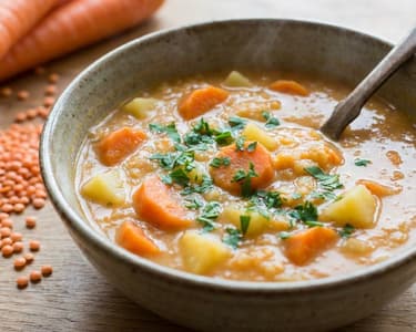 Linsensuppe mit Karotten | Schnell & Gesund