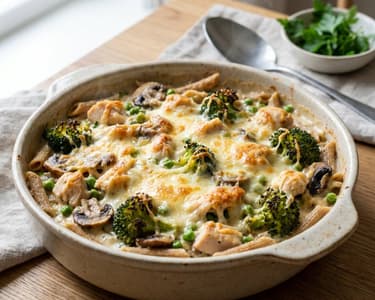 Baked Whole Wheat Pasta with Chicken and Broccoli