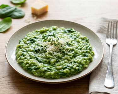 Creamy Spinach Risotto with Parmesan