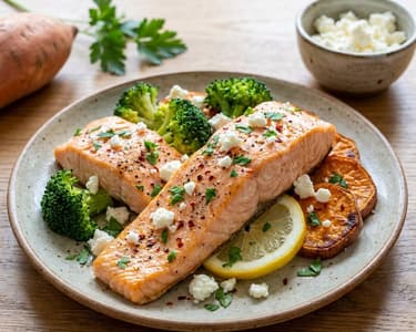 Lachs mit Süßkartoffeln und Brokkoli | Gesund & Schnell