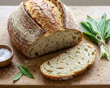 Bärlauch-Sauerteigbrot | Würzig & Knusprig