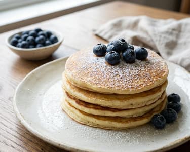 Fluffige Ricotta-Pancakes mit Blaubeeren
