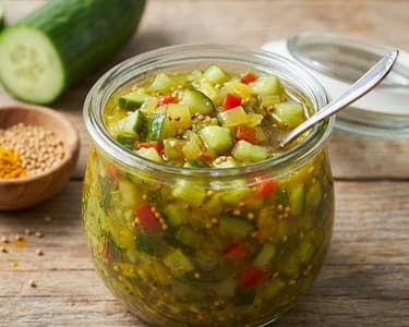Cucumber Relish | Sweet-Sour & Crunchy