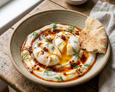 Türkische Eier (Çılbır) | Proteinreiches Frühstück