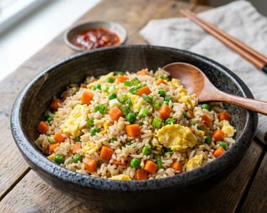 Fried Jasmine Rice with Vegetables and Egg