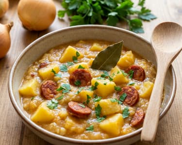 Kartoffeleintopf mit Chorizo-Wurst