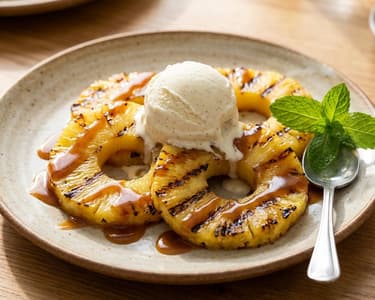 Grilled Flambéed Pineapple | Exotic Grilled Dessert