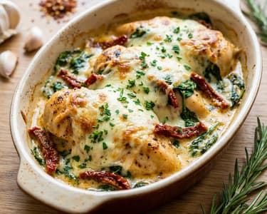Gebackenes toskanisches Hähnchen | Low Carb & Cremig