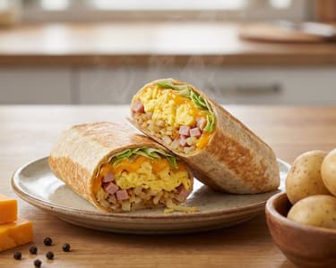 Burrito with Potatoes and Cheddar | Hearty Breakfast