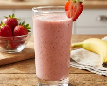 Erdbeer-Bananen-Smoothie mit Kefir | Erfrischend & Gesund
