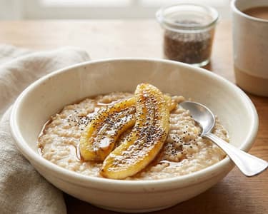 Haferbrei mit karamellisierter Banane