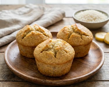 Saftige Reis-Bananen-Muffins