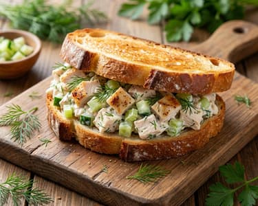 Sandwich mit Hähnchensalat