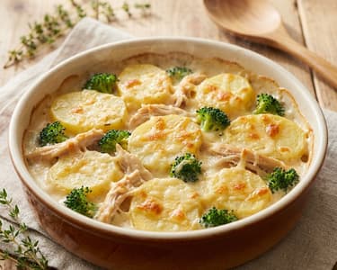 Baked Potatoes with Chicken and Broccoli | Protein-Rich & Light