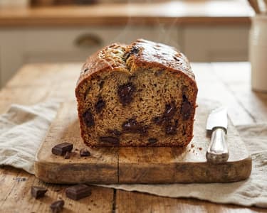 Saftiges Bananenbrot mit Schokolade