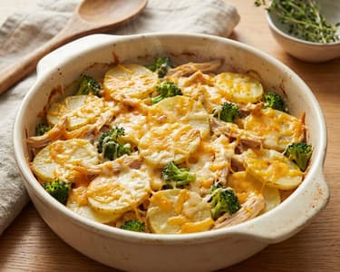 Baked Potatoes with Chicken and Broccoli