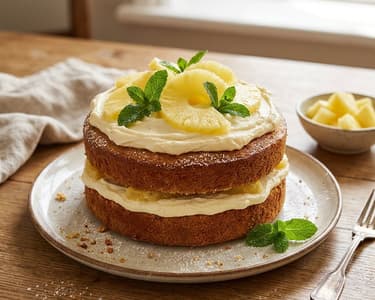 „Naked“ Torte mit Vanillecreme