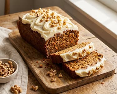 Saftiges Karottenbrot mit Walnüssen und Frischkäse-Frosting