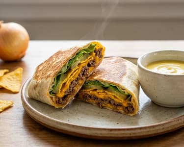 Cheeseburger Crunch Wrap | Schneller Fast Food Genuss