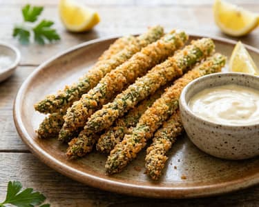 Knuspriger Spargel in Panko-Panade