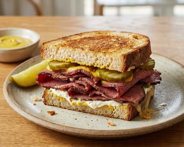 Klassisches New York Pastrami Sandwich
