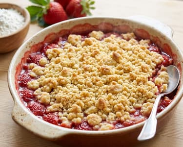Erdbeer-Crumble