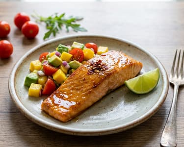 Honigglasierter Lachs