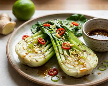 Gegrillter Pak Choi