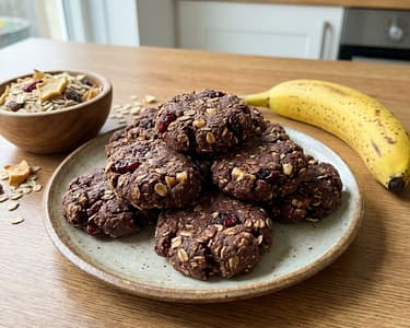 Freche Freunde: Quick No-Bake Muesli Cookies – with Banana, Cocoa & Favorite Muesli
