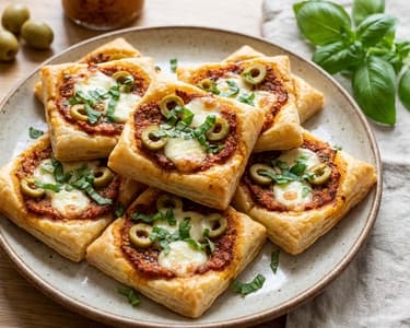 Mini Blätterteig Pizza