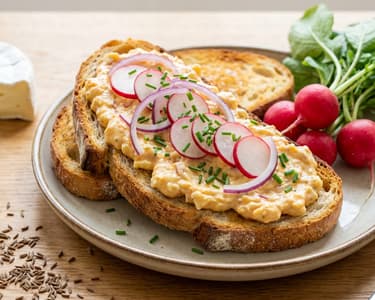 Obatzda auf geröstetem Brot
