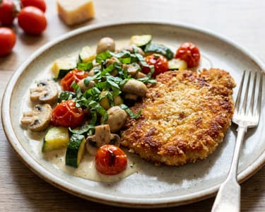 Italo-Schnitzel mit mediterranem Gemüse
