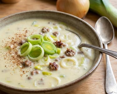 Käse-Lauch-Suppe