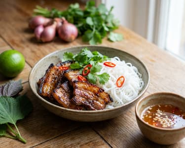 Bun Cha – Vietnamesischer Schweinebauch mit Reisnudeln