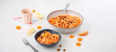 Freche Freunde: Fruchtig-frischer Karotten-Apfel-Salat für Kinder