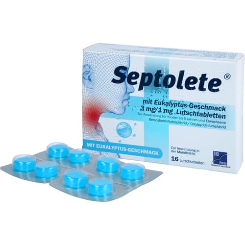 Septolete mit EukalyptusGeschmack 3 mg / 1 mg Lutschtabletten, 16 St