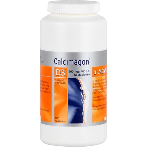 Calcimagon D3 500 mg/400 I.E. Kautabletten, 180 St. Tabletten