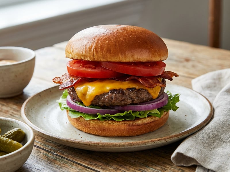 Rinderburger mit Bacon und Käse