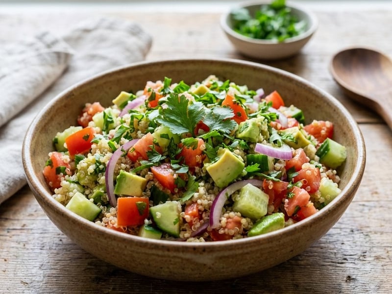 Quinoa mit Gemüse und Avocado