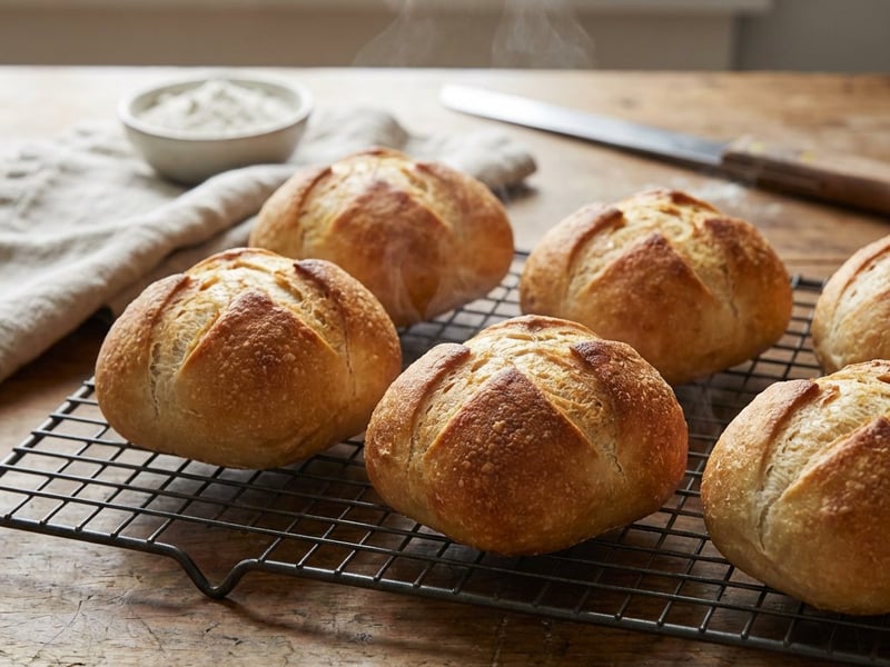 Französische Brötchen | Luftig & Knusprig