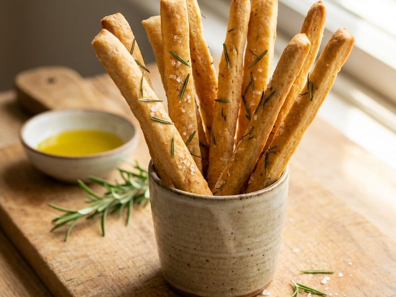 Grissini with Rosemary | Crispy Italian Snack