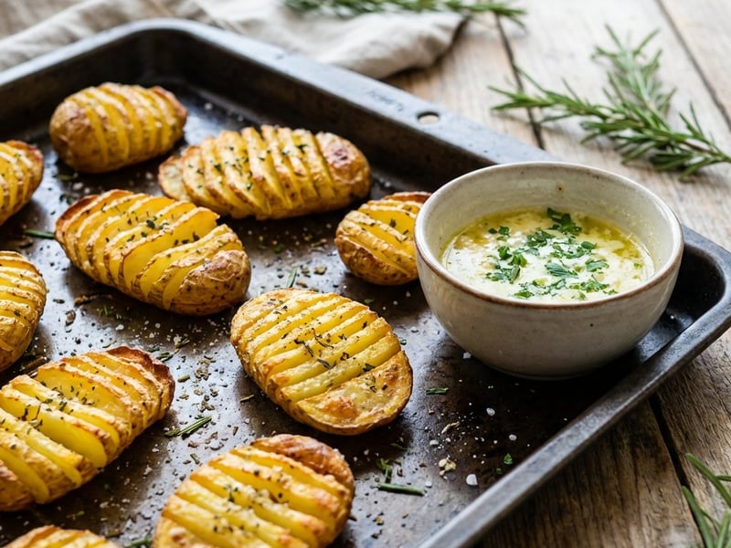 Ofenkartoffeln mit Knoblauchbutter