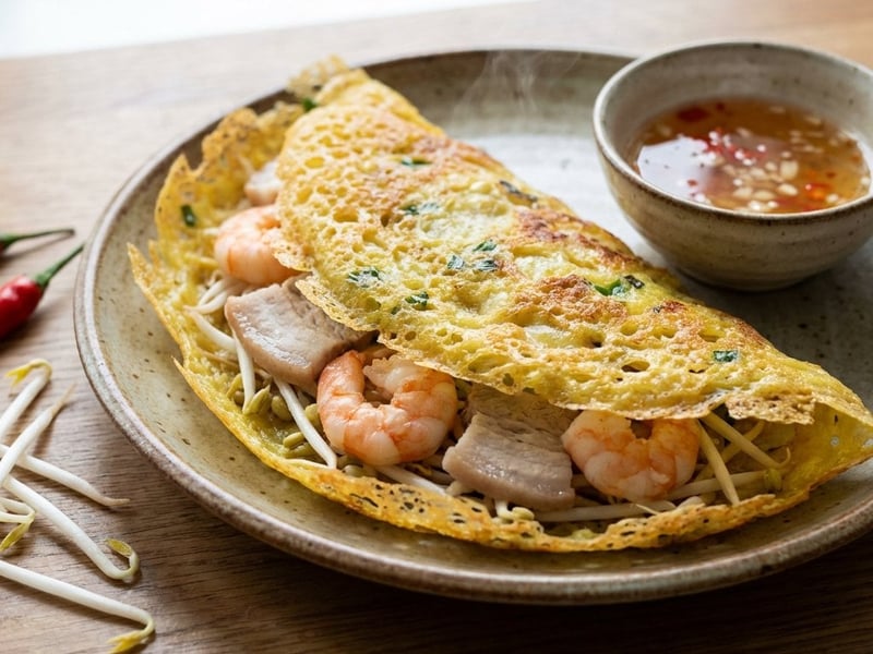 Banh Xeo – Crispy Vietnamese Pancakes with Shrimp